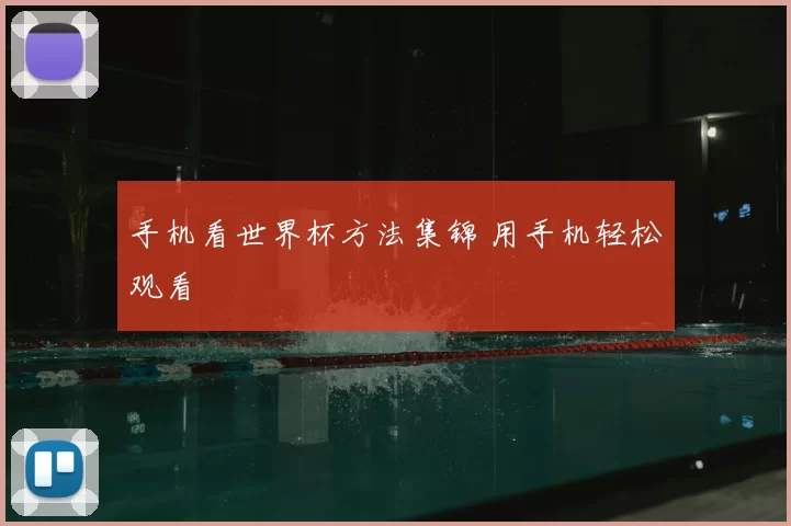 手机看世界杯方法集锦 用手机轻松观看